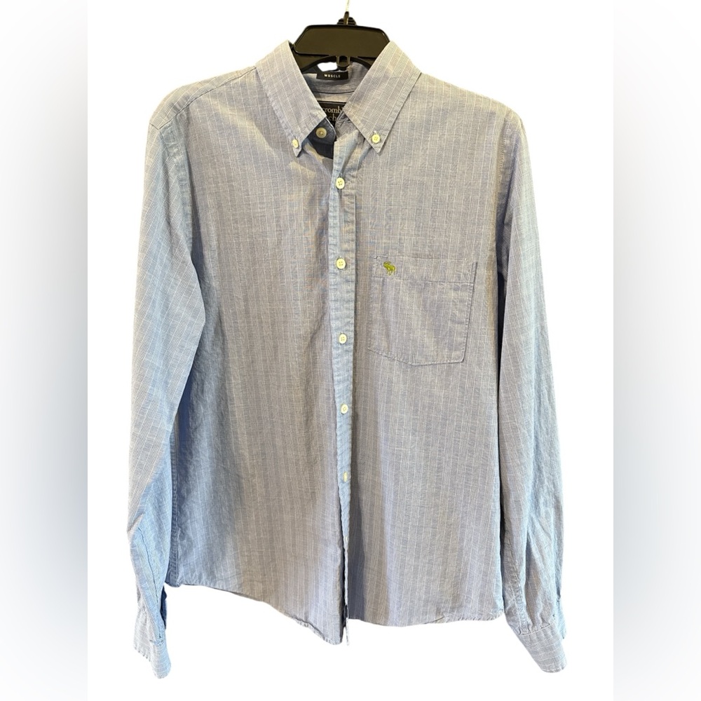 Abercrombie & Fitch Light Blue plaid Button Down Shirt